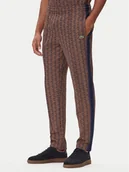 Spodnie sportowe męskie - Lacoste Spodnie dresowe XH1440 Brązowy Regular Fit - miniaturka - grafika 1