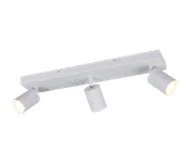 Lampy ścienne - SOKA 867700331 listwa ze spotami białe ryflowane tuby 3xGU10 - miniaturka - grafika 1