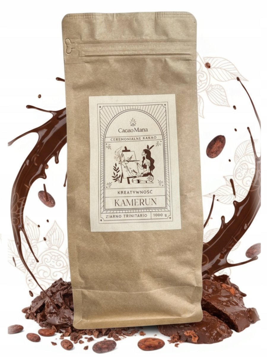 CacaoMana Kamerun Kreatynowść 1000 g Trinitario Kakao Ceremonialne