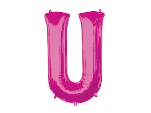 Balon foliowy różowa litera U - 58 x 83 cm - 1 szt. - Balony i akcesoria - miniaturka - grafika 1