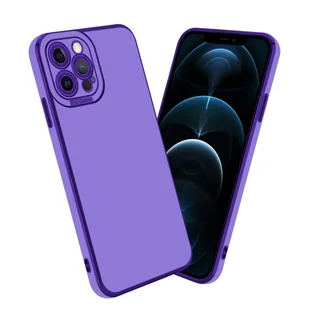 Etui Do Apple iPhone 12 PRO MAX Porkowiec w Glossy Purpura - Różowe Złoto Ochrona kamery Obudowa Case Cover TPU Cadorabo - Etui i futerały do telefonów - miniaturka - grafika 1