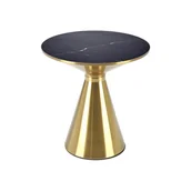 Ławy i stoliki kawowe - Tribeca Halmar Ława Czarny Marmur / Złoty Halmar - miniaturka - grafika 1