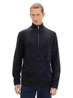 Swetry męskie - TOM TAILOR sweter męski, 34146 - Sky Captain Multicolor Neps, XL - miniaturka - grafika 1