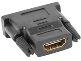 Lanberg Adapter AD-0010-BK HDMI F > DVI-D M 24+1 Dual Link AD-0010-BK - Adaptery i przejściówki - miniaturka - grafika 1
