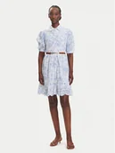 Sukienki - Fracomina Sukienka koszulowa FR25SD1010W404R8 Niebieski Regular Fit - miniaturka - grafika 1