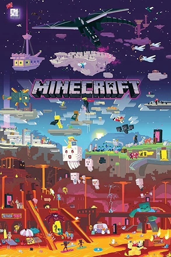 PUZZLE Minecraft World Beyond - + IMIĘ Pudełko 120 el.