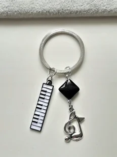 Brelok Muzyka Organy Pianino Nuta Klucz Wiolinowy - Breloki - miniaturka - grafika 1