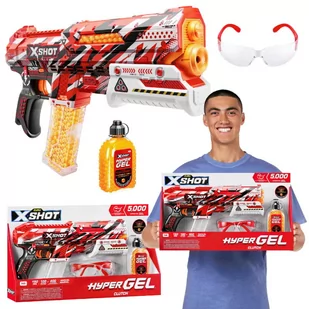 Zuru X-Shot Hyper Gel Clutch Wyrzutnia Pistolet Zestaw Gogle Ochronne + 5000 Kulek - Zabawki militarne - miniaturka - grafika 1