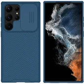 Etui i futerały do telefonów - Nillkin Etui z ochroną aparatu CamShield Pro do Galaxy S23 Ultra, niebieskie - miniaturka - grafika 1