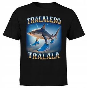 KOSZULKA MĘSKA Z NADRUKIEM REKIN TRALALERO TRALALA ITALIAN BRAINROT MEM L - Koszulki męskie - miniaturka - grafika 1