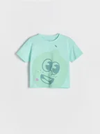 Bluzki dla niemowląt - Reserved - T-shirt z nadrukiem - niebieski - miniaturka - grafika 1
