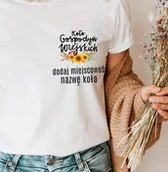 Koszulki i topy damskie - koszulki dla koła gospodyń wiejskich słoneczniki - logo na sercu - miniaturka - grafika 1