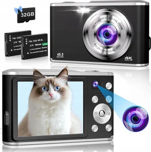 Kamera cyfrowa TEBNGIHNM c4K 32GB FHD 48MP 2,8cala 16 zoom 2024 - Kamery cyfrowe - miniaturka - grafika 1