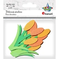 Pozostałe akcesoria dla plastyków - Titanum Piankowe kwiaty 3D 65x83mm 5szt - miniaturka - grafika 1
