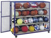 Koszykówka - Sure Shot Zamykany wózek na piłki z półkami na kółkach na salę do szkoły - miniaturka - grafika 1