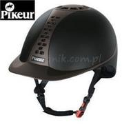 Kaski rowerowe - Pikeur Kask jeździecki PRO SAFE CLASSIC - czarny/brąz - miniaturka - grafika 1