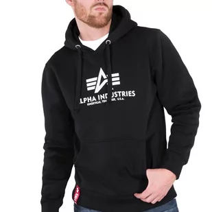 Bluza Alpha Industries Basic Hoody 17831203 - czarna - Bluzy męskie - miniaturka - grafika 1