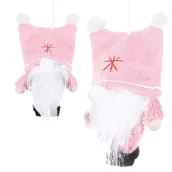 Ozdoby bożonarodzeniowe - Skrzat 8cm ozdoba świąteczna, krasnal świąteczny, gnom różowy - miniaturka - grafika 1