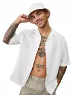 Koszule męskie - Koszula Męska Ecru Klasyczna Krótki Rękaw 38 Xmu - miniaturka - grafika 1