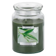Świece - Kondela Świeca zapachowa w szkle Leana 500 g - przezroczysta / ciemnozielona - miniaturka - grafika 1