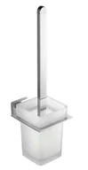 Akcesoria do wc - Aqualine Apollo - Szczotka WC ścienna, szkło matowe 1416-08 - miniaturka - grafika 1