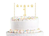 Dekoratorstwo - Zestaw dekoracji tortu na roczek - 2 szt. - miniaturka - grafika 1