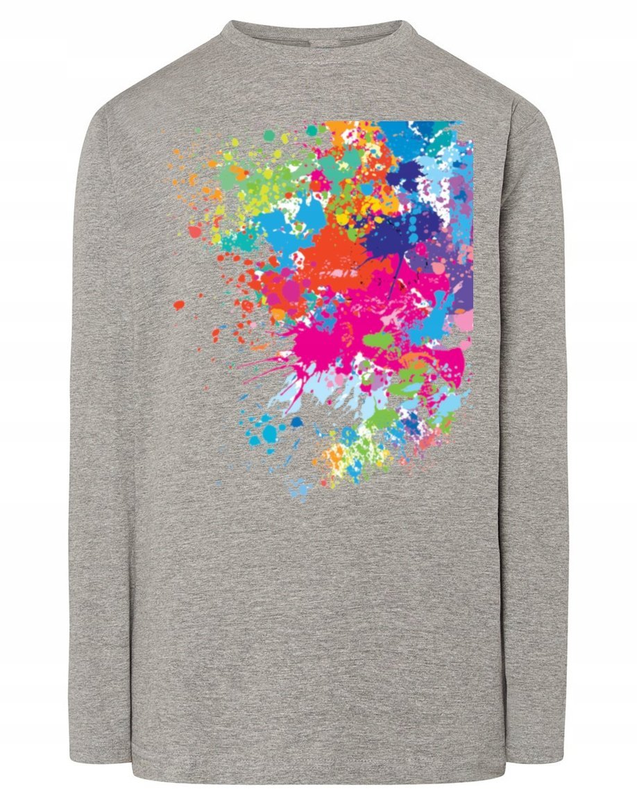 Longsleeve męski nadruk Kolory Abstrakcja r.M