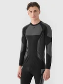 Pozostała odzież narciarska - Bielizna termoaktywna bezszwowa (GÓRA) męska 4F 4FWAW24USEAM165-20S Czarny - miniaturka - grafika 1