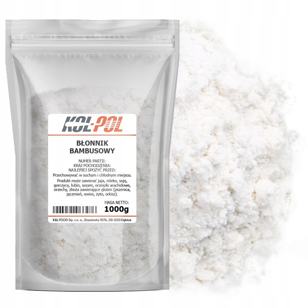 MĄKA BAMBUSOWA 1kg Błonnik bambusowy naturalny dieta keto jakość Kol-Pol