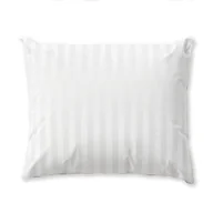 Poszewki na poduszki - Poszewka bawełniana 70x80 na zakład 20 cm Adamaszkowa pasek 2 cm biała hotelowa PC - miniaturka - grafika 1