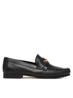 Półbuty damskie - Tommy Hilfiger Lordsy Th Chain Leather Loafer FW0FW08956 Czarny - miniaturka - grafika 1