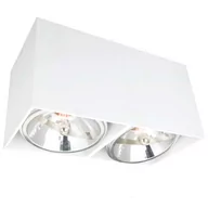 Oprawy, klosze i abażury - Light Prestige Downlight LAMPA sufitowa ALIANO 2 LP-9S21/2 SM WH metalowa OPRAWA natynkowa SPOT prostokątny biały - miniaturka - grafika 1