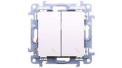 Wyłączniki światła i elektryczne - Kontakt Simon Łącznik schodowy podwójny z podświetleniem LED (moduł) 10AX, 250V~ - miniaturka - grafika 1