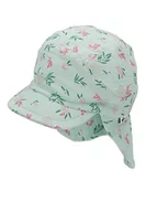 Zabawy w naśladowanie dorosłych - Sterntaler Dziewczęca czapka z daszkiem z ochroną karku Fleuro kapelusz przeciwsłoneczny, średni zielony, 47 - miniaturka - grafika 1