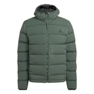 Kurtki męskie - adidas Kurtka męska (Down) Helionic Stretch Hooded Down Jacket, Green Oxide, HG8717, S - miniaturka - grafika 1