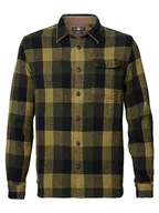 Koszulki męskie - Petrol Industries Men Shirt Long Sleeve Check Koszulka męska, Smokey Sand, XXL - miniaturka - grafika 1