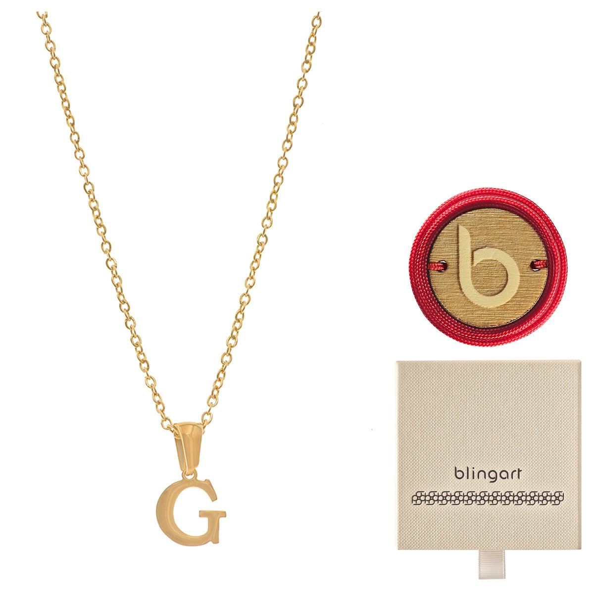 Naszyjnik Łańcuszek Celebrytka Pozłacany Literka G