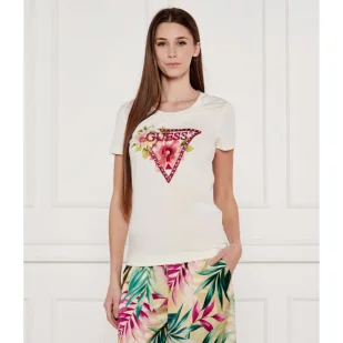 GUESS T-shirt Regular Fit - Koszulki i topy damskie - miniaturka - grafika 1
