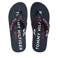 Klapki i japonki męskie - Japonki Tommy Hilfiger Sporty Hilfiger Beach Sandal FM0FM05805 Granatowy - miniaturka - grafika 1