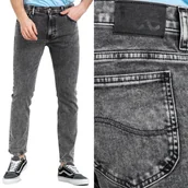 Spodnie męskie - Lee RIDER SLIM Grey Storm DOPASOWANE ZWĘŻANE SZARY DżINS W33 L34 - miniaturka - grafika 1