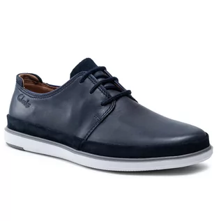 Półbuty damskie - Clarks Półbuty Bratton Lace 261596487 Navy Combi - grafika 1