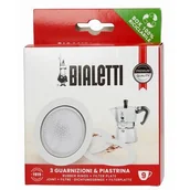 Akcesoria i części do ekspresów do kawy - Bialetti Bialetti Uszczelka 3 szt.) + sitko do kawiarek aluminiowych Bialetti 9tz 0800035 - miniaturka - grafika 1
