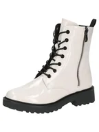 Botki damskie - CAPRICE Damskie sztyblety Lace Boot Heel 9-25217-43, White nalak, 36 EU - miniaturka - grafika 1