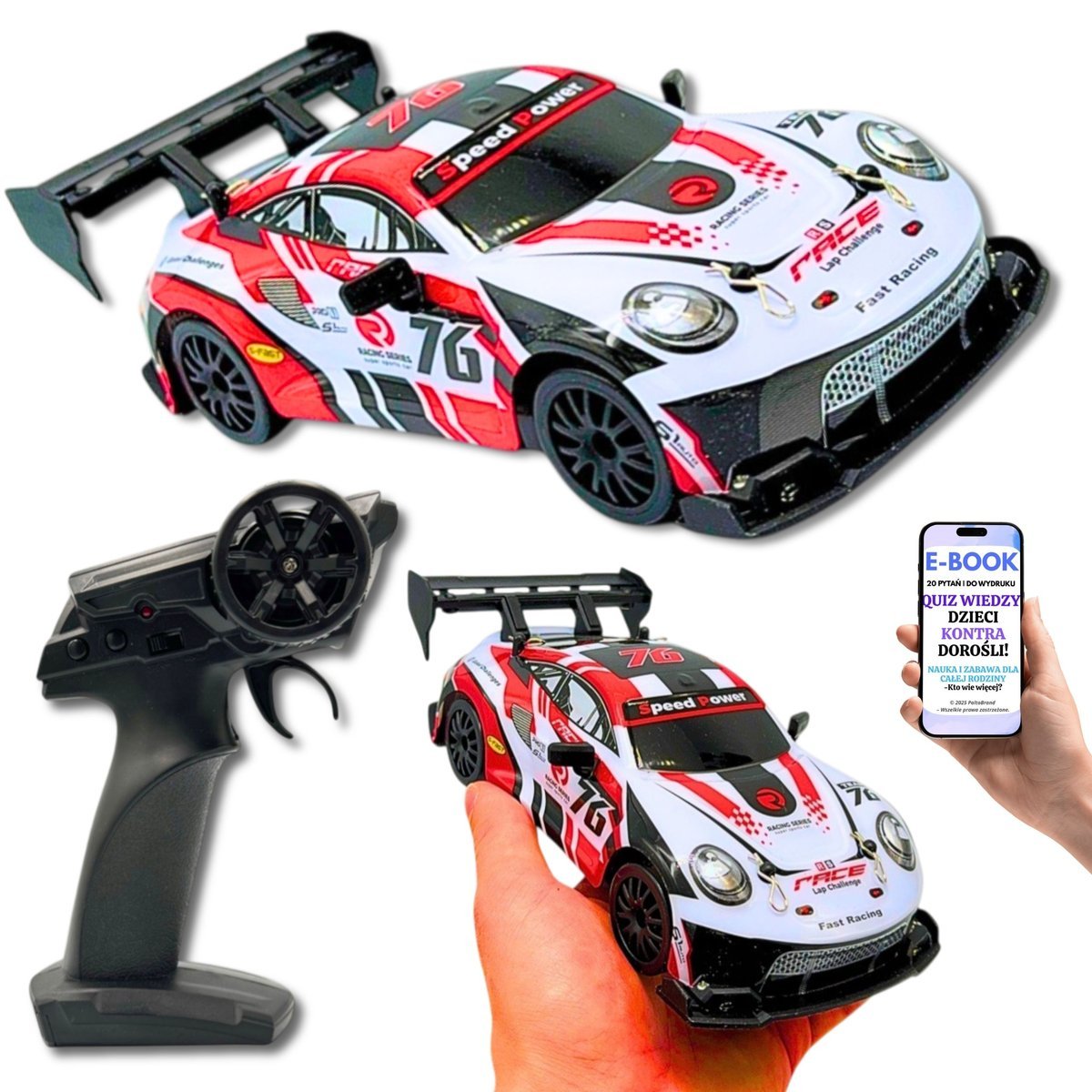 DRIFT CAR 4x4 ZDALNIE STEROWANE AUTO DLA DZIECKA ZESTAW Z OPONAMI LEDAMI I PACHOŁKAMI 30m ZASIĘGU PREZENT URODZINOWY DLA CHŁOPCA SYNA WNUCZKA + EBOO..