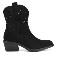 Botki damskie - Kowbojki Jenny Fairy WFA2878-1 Czarny - miniaturka - grafika 1