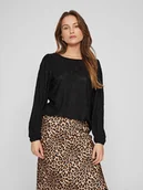 Bluzki damskie - Vila Bluzka "Adele" w kolorze czarnym - miniaturka - grafika 1