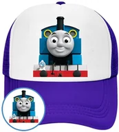 Czapki i chusty sportowe męskie - Czapka z Daszkiem Pociąg Niebieska z Nadrukiem Siatka Bejsbolówka - miniaturka - grafika 1