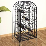 Stojaki na wino - vidaXL vidaXL Stojak na wino Metal Na 35 butelek - miniaturka - grafika 1