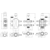 Grzejniki łazienkowe - Rebison Julia Grzejnik pionowy dekoracyjny panelowy 1600 pojedynczy Zestaw termostatyczny - Zestaw biały, Szerokość - 468 mm, Wieszak na ręczniki - Biały - 2 - miniaturka - grafika 1