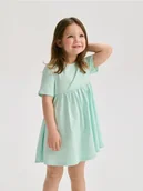 Sukienki i spódniczki dla dziewczynek - Reserved - Gładka sukienka - jasnoturkusowy - miniaturka - grafika 1